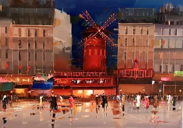 夜のムーラン・ルージュ カル・ガジューム・パリ Oil Paintings